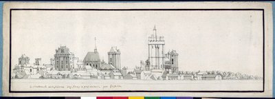 The Chateau de Vincennes (pen & ink with wash on paper) بواسطة نويل جاسلين