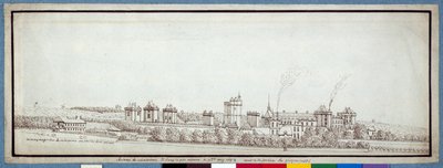 The Chateau de Vincennes, with chimneys smoking (pen & ink on paper) بواسطة نويل جاسلين