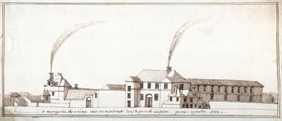 The menagerie with chimneys smoking (pen & ink on paper) بواسطة نويل جاسلين