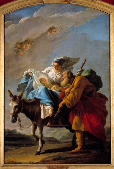 الرحلة إلى مصر. لوحة لعيد الميلاد هالي (1711-1781) بواسطة نويل هاله