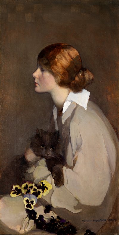 العيون الذهبية (زيت على قماش) بواسطة نورا نيلسن جراي