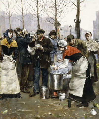 حساء للجماهير في يوم شتاء ، باريس ، 1881 بواسطة نوربرت جوينوت