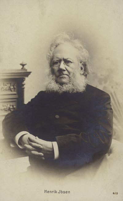 Henrik Ibsen, Norwegian playwright (b/w photo) بواسطة مصور نرويجي