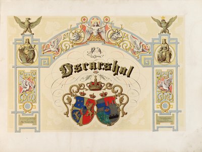 صفحة عنوان الأوسكار ، 1852 بواسطة المدرسة النرويجية
