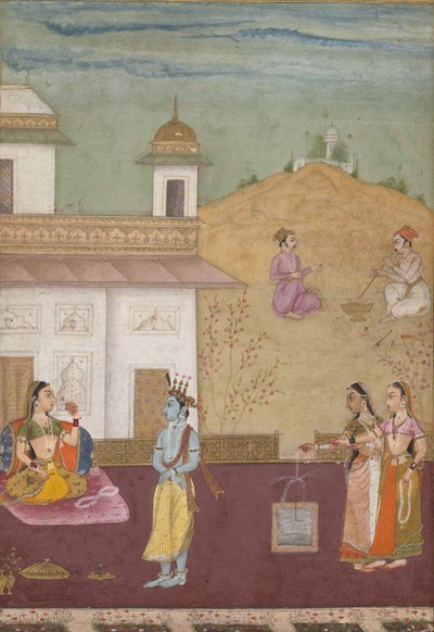 صفحة من كتاب الأدب المشتت من Rasikapriya Lover ، 1685. بواسطة نور الدين