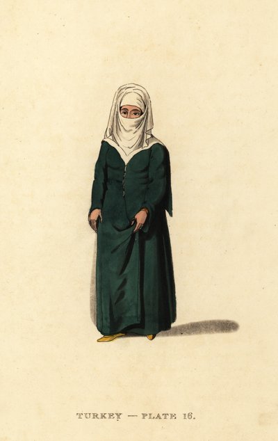 امرأة تركية من القسطنطينية (اسطنبول) ، الإمبراطورية العثمانية بواسطة اوكتافيان (بعد) دالفيمارت