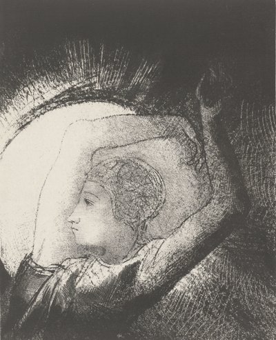 امرأة تلبسها الشمس ، 1899 (طباعة) بواسطة Odilon Redon