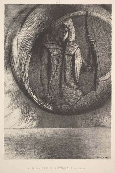 وهناك ، أسترال أيدول ، تأليه ، 1891. بواسطة Odilon Redon