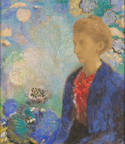 بارونة دوميسي ، حوالي 1900 (باستيل وغواش) بواسطة Odilon Redon
