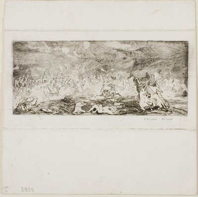 معركة بواسطة Odilon Redon