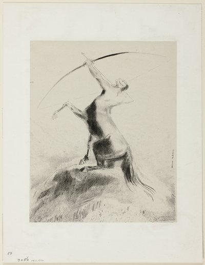 القنطور تهدف إلى الغيوم بواسطة Odilon Redon