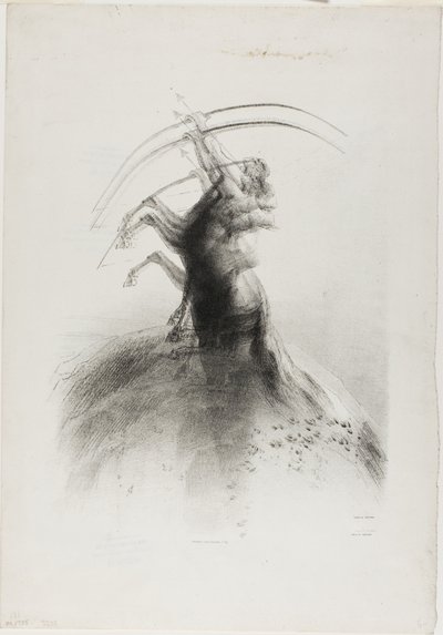 القنطور يستهدف السحب بواسطة Odilon Redon