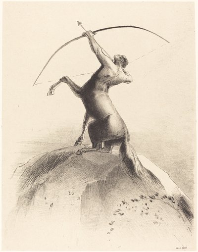 قنطور تهدف إلى الغيوم بواسطة Odilon Redon