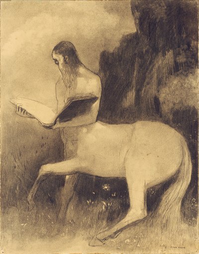 قراءة سنتور بواسطة Odilon Redon