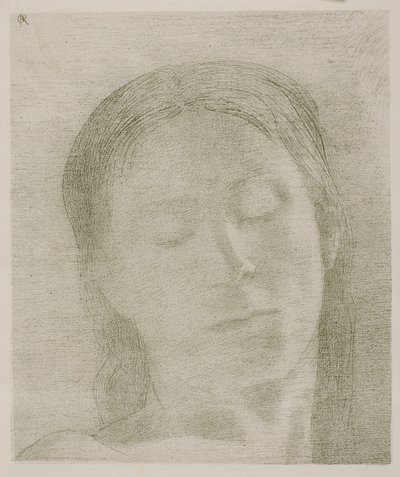 عيون مغلقة بواسطة Odilon Redon