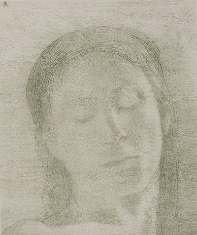 عيون مغلقة ، 1890 بواسطة Odilon Redon