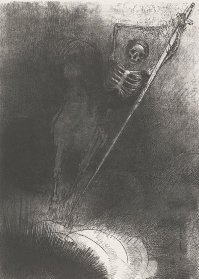 الموت على حصان ، 1899 (طباعة) بواسطة Odilon Redon