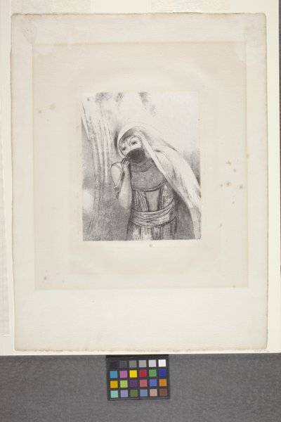 ترسم من صدرها إسفنجة سوداء بالكامل ... بواسطة Odilon Redon