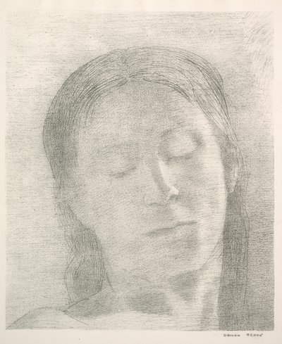 عيون مغلقة ، 1890. بواسطة Odilon Redon