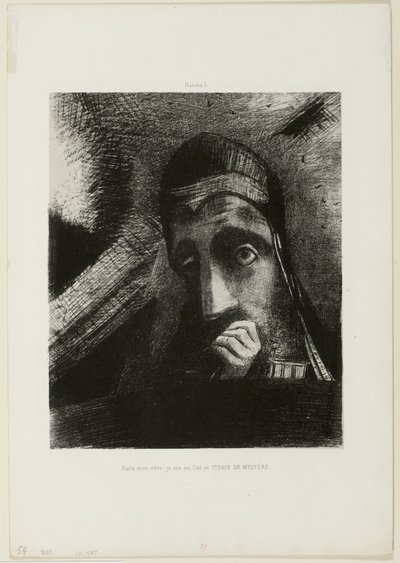 وجه الغموض (في حلمي رأيت في السماء وجهًا من الغموض) ، اللوحة 1 من Homage to Goya بواسطة Odilon Redon