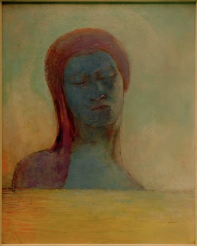 عيون مغلقة بواسطة Odilon Redon