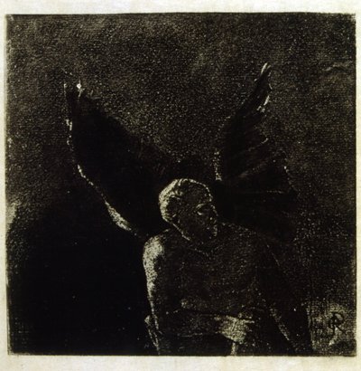 رسم توضيحي لأوديلون ريدون لكتاب quot;Les Fleurs du Malquot; لبودلير. 1891. بواسطة Odilon Redon