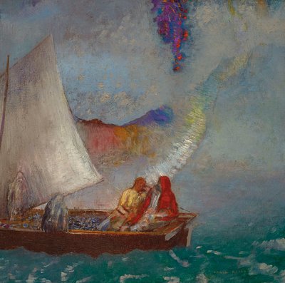 الشراع الرمادي حوالي 1900-05 (زيت على قماش) بواسطة Odilon Redon