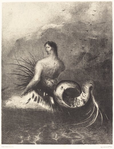 La sirene Sortit des flots vetue de dards (الحورية الملبوسة بالأشواك ، خرجت من الأمواج بواسطة Odilon Redon