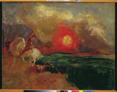 سانت جورج والتنين بواسطة Odilon Redon