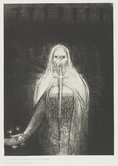 نهاية العالم للقديس يوحنا: وكان في يده اليمنى سبع نجوم ... ، 1899. بواسطة Odilon Redon