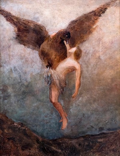 لوحة اغتصاب غانيميد، حوالي عام 1910 (زيت على قماش) بواسطة Odilon Redon