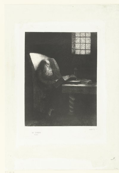القارئ ، 1892 (طباعة) بواسطة Odilon Redon