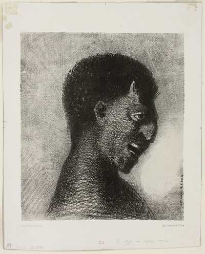 The Satyr with the Cynical Smile ، اللوحة 5 من 8 من "Les Origines" بواسطة Odilon Redon