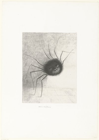 العنكبوت ، 1887 (طباعة) بواسطة Odilon Redon