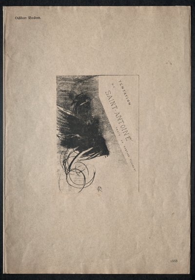 إغراء سلسلة القديس أنطونيوس الأول: الغلاف ، 1888. بواسطة Odilon Redon