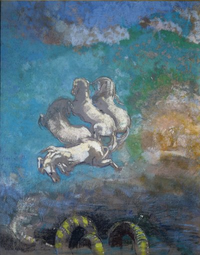 عربة أبولو - باستيل بواسطة Odilon Redon