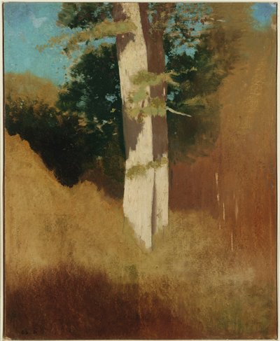 شجرة ذات سماء زرقاء بواسطة Odilon Redon