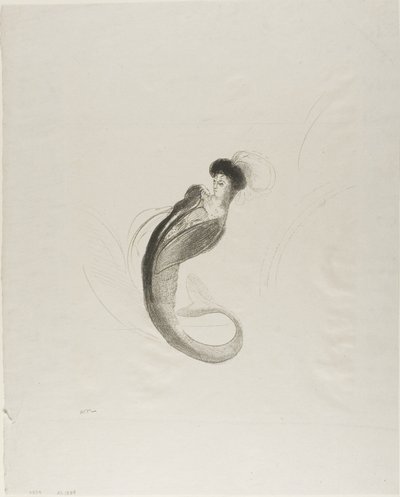 طباعة حجرية تجريبية بدون عنوان بواسطة Odilon Redon