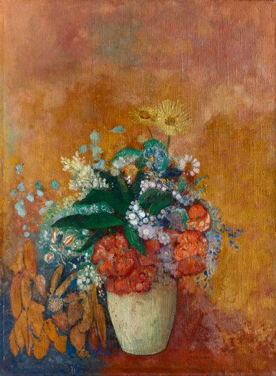 مزهرية ورود بواسطة Odilon Redon