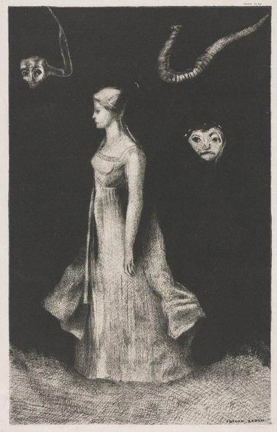 الهوس ، 1894. بواسطة طابعة Odilon Redon: Monrocq