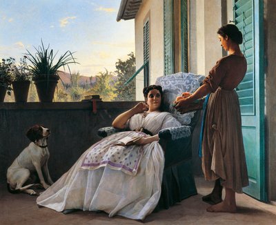 الثمار الأولى (زيت على قماش) بواسطة Odoardo Borrani