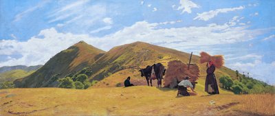 حصاد الحبوب في جبال سان مارسيلو بواسطة Odoardo Borrani