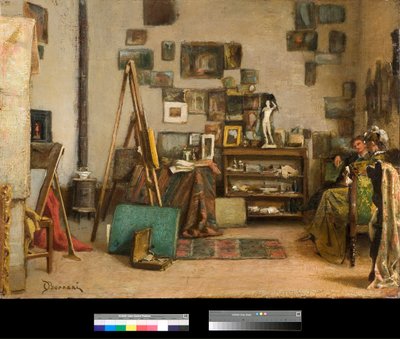 لوحة "الورشة" لأودواردو بوراني (1833-1905) 1885 مجموعة خاصة بواسطة Odoardo Borrani