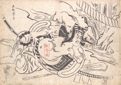 Ichikawa Danjuro I as Soga Goro ، حوالي 1710. ، حوالي 1710. بواسطة أوكومورا ماسانوبو