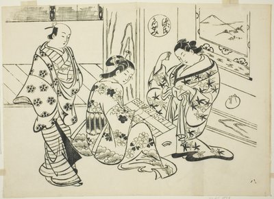فصل Utsusemi من "حكاية جنجي" (Genji Utsusemi) ، من سلسلة من المحاكاة الساخرة لجنجي بواسطة أوكومورا ماسانوبو