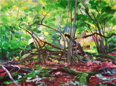 Forêt 12، 2015 (أكريليك على قماش) بواسطة أوليفييه موريل