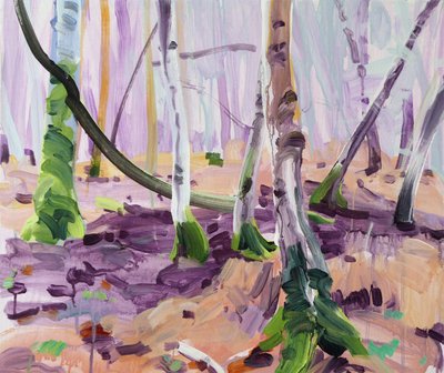 Forêt 14، 2017 (أكريليك على قماش) بواسطة أوليفييه موريل