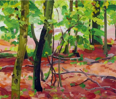 Forêt 17، 2017 (أكريليك على قماش) بواسطة أوليفييه موريل