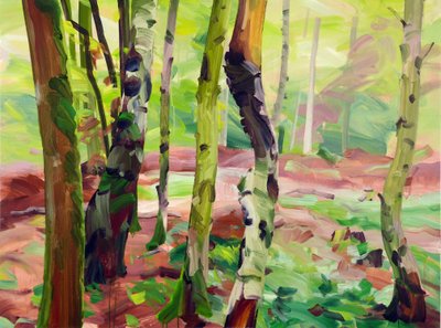 Forêt 21، 2017 (أكريليك على قماش) بواسطة أوليفييه موريل