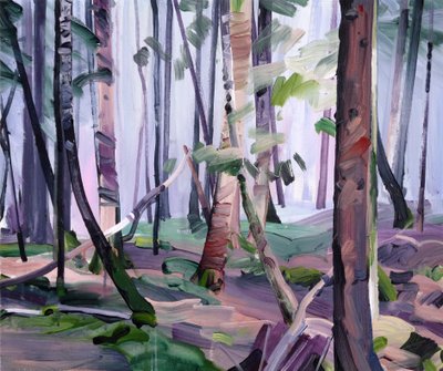Forêt 22، 2017 (أكريليك على قماش) بواسطة أوليفييه موريل